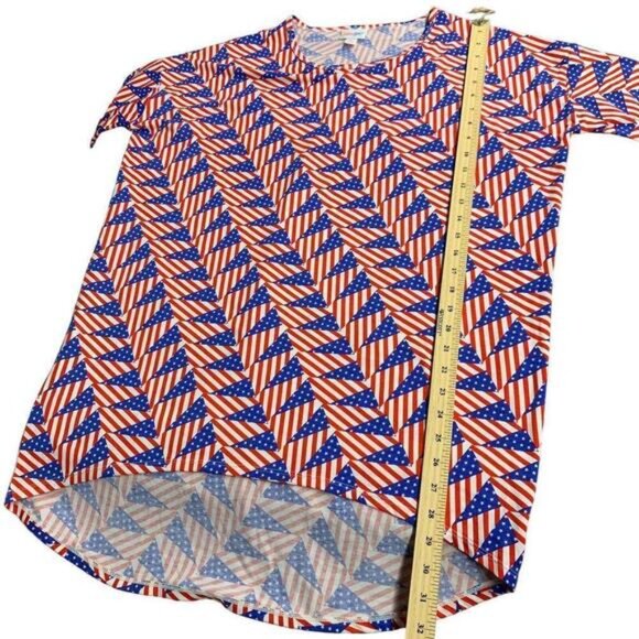 NWT LuLaRoe Irma Tunic Shirt Top Size S Multicolor Patriotic American Pattern - Picture 7 of 7